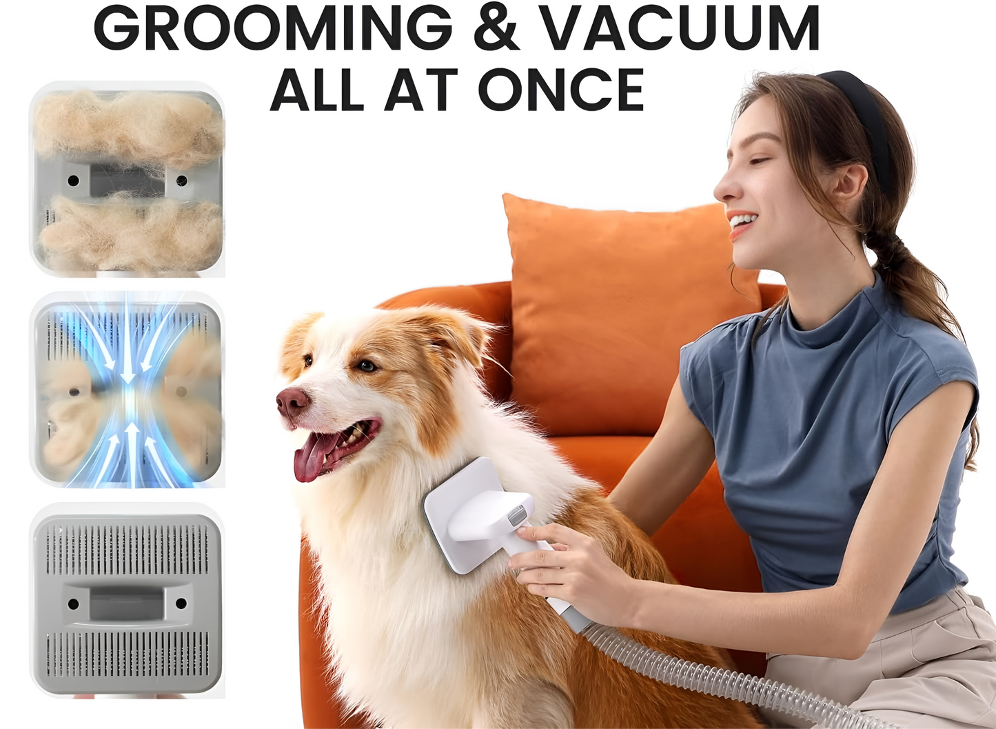 5-in-1 Pet Grooming Vacuum Kit