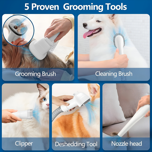 5-in-1 Pet Grooming Vacuum Kit